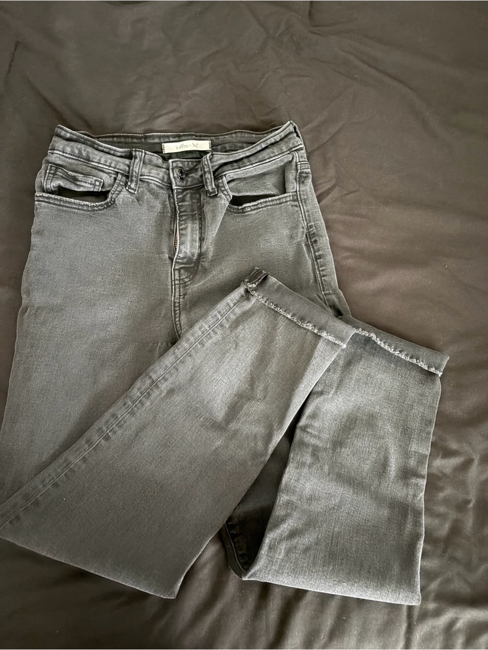 Women's Black Faded Mom Jeans - Willow & Root